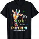Autism Awareness Cute Giraffe Animal Its Ok To Be Different Gift Unisex T-Shirt