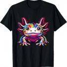 Axolotl rainbow Kawaii colorful love Axolotls herpetologist Adult and Kids Shirt