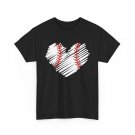 Baseball Heart Shirt, Baseball Player Sports Fans Women Men T-Shirt