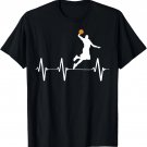 Basketball Heartbeat Gift Shirts for Men and Boys T-Shirt