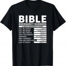 Bible Shirts, Emergency Numbers Christian Gift T-Shirt