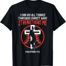 Can Do All Things Baseball Religious Christian Men Women T-Shirt
