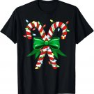 Candy Cane Christmas Lights Funny Xmas Family Men Women Kids T-Shirt