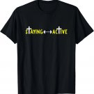 Christian Fitness Staying Active Cross Barbell Workout Lift T-Shirt