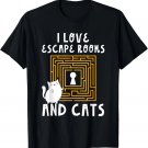 Cute I Love Escape Rooms And Cats Puzzle Game Mystery T-Shirt