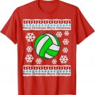 Volleyball Ugly Christmas Design Great Teen Players Gift T-Shirt