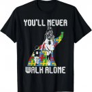Vintage Mother Son Family Autistic Kids Autism Awareness Mom T-Shirt