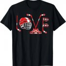 Valentines Day Love Ice Hockey Items Men Boys Kids Teens T-Shirt