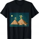 UFO Flying Saucers Built The Great Pyramids Funny Conspiracy T-Shirt