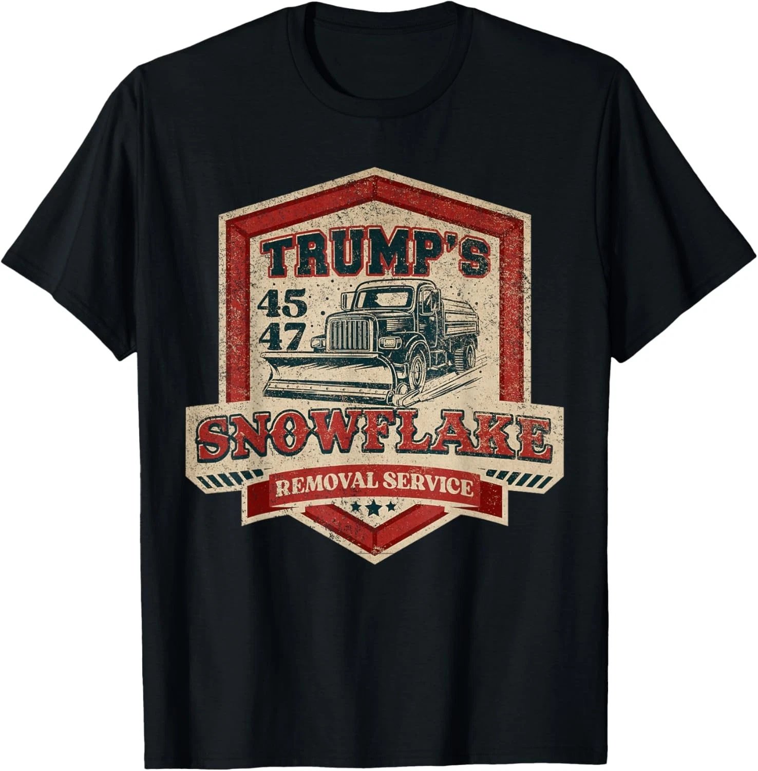 Trump's Snowflake Rmoval Service Funny Trump Christmas 2024 T-Shirt