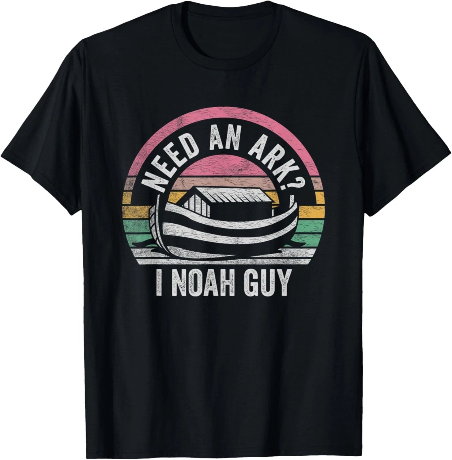 Funny Retro Need An Ark I Noah Guy Funny Christian Pun Humor T-Shirt