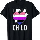 Genderfluid Pride Flag Heart I Love My Gender Fluid Child T-Shirt Genderfluid Pride Flag Heart I Love My Gender Fluid Child T-Shirt