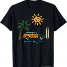 Great Beach Woodie Surf Design For Morro Bay T-Shirt