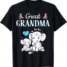 Great Grandma To Be Elephant Baby Shower Great Grandma T-Shirt