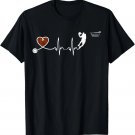 Heartbeat Design Basketball Training Love Basket Enthusiasm T-Shirt Heartbeat Design Basketball Training Love Basket Enthusiasm T-Shirt