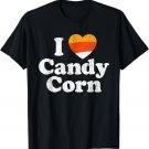I Love Candy Corn Funny Halloween Retro 80's 70's Costume T-Shirt