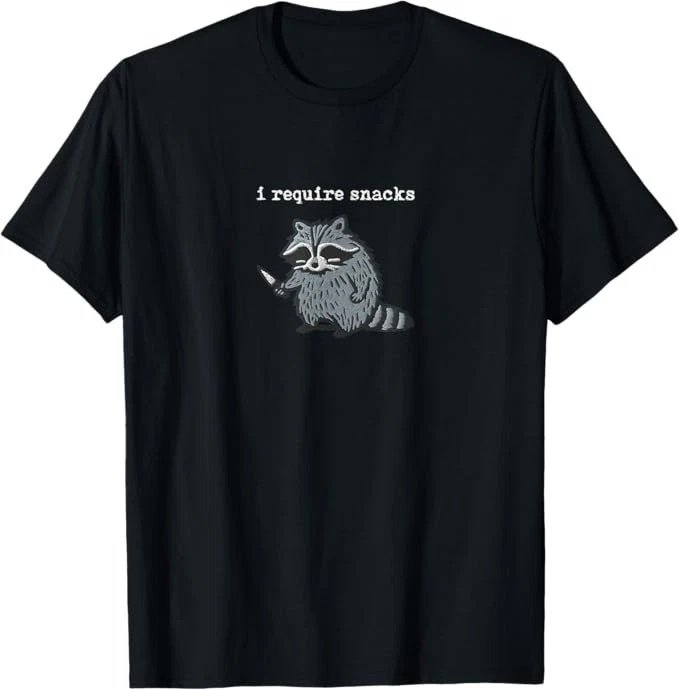 I Require Snacks Raccoon T-Shirt