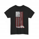 Ice Hockey T-Shirt, American Flag Hockey Players Winter Sports Fans Shirt