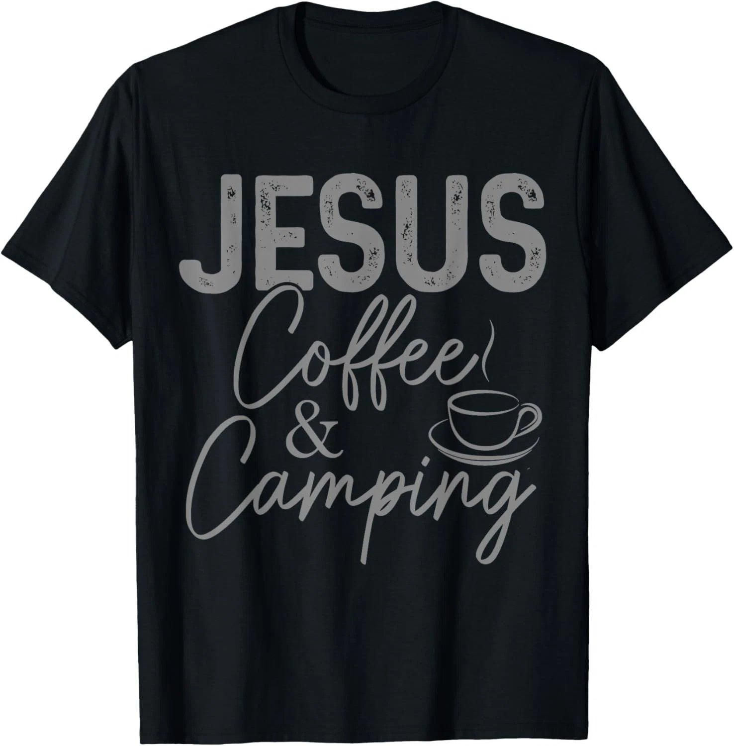 Jesus Coffee & Camping Christian Camper Nature Lover T-Shirt
