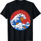 Kanagawa Great Wave Parody Wave Monster Eating Cookies T-Shirt Kanagawa Great Wave Parody Wave Monster Eating Cookies T-Shirt