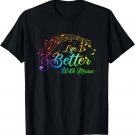 Life Is Better With Music Notes Teen Girl Women Musician T-Shirt