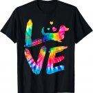 Long Haired Dachshund Tie Dye Love Dog Mom Dad T-Shirt Long Haired Dachshund Tie Dye Love Dog Mom Dad T-Shirt