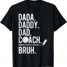 Mens Dada Daddy Dad Bruh Vintage Ice Hockey Coach Family Humor T-Shirt