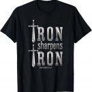Mens Iron Sharpens Iron Proverbs.-27_17 Christian Man T-Shirt