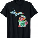 Michigander Great Lakes Lover Women Summer Michigan Flowers T-Shirt Michigander Great Lakes Lover Women Summer Michigan Flowers T-Shirt