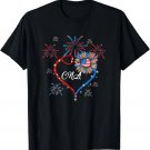 Patriotic Cna Nurse 4Th Of July American Flag Sunflower Love T-Shirt