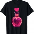 Pink And Red-Sparkly Love a Potion In A Bottle Surrounded T-Shirt Pink And Red-Sparkly Love a Potion In A Bottle Surrounded T-Shirt