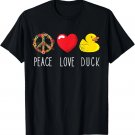 Rubber Duck Yellow Rubber Ducks Love Peace Rubber Duck T-Shirt