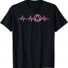 Soberiety Life Love Heartbeat Addiction Recovery T-Shirt