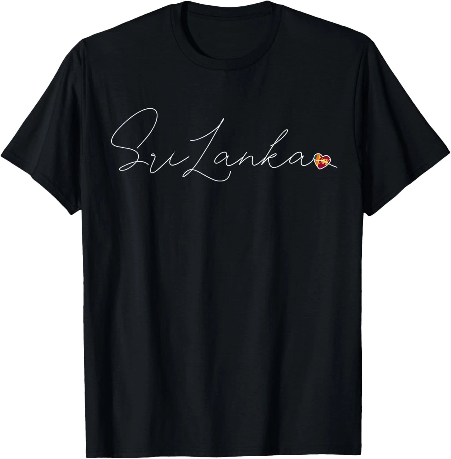 Sri Lanka Simple Love Sri Lankan Flag Heart on Sri Lanka T-Shirt