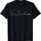 Sri Lanka Simple Love Sri Lankan Flag Heart on Sri Lanka T-Shirt