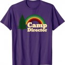 Summer Camp Director Counselor Camper Rainbow Pine Tree T-Shirt