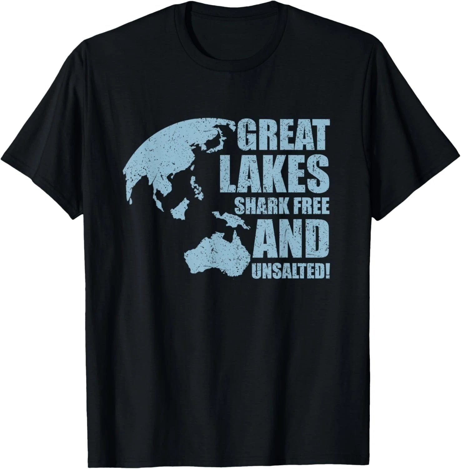 The Great Lakes Shark Free Unsalted Michigan Gift T-Shirt