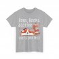 Reading Book T-Shirt, Dogs Books And Coffee Reader Books Lovers Shirt