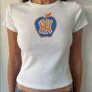 Bella+Canvas Women's White and Grey Crop-top