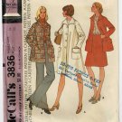 McCall's Sewing Pattern #3836 Misses Coat & Jacket Size 14 Vintage 1973