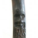 Wooden Hand Carved Man's Face Vintage Handcrafted