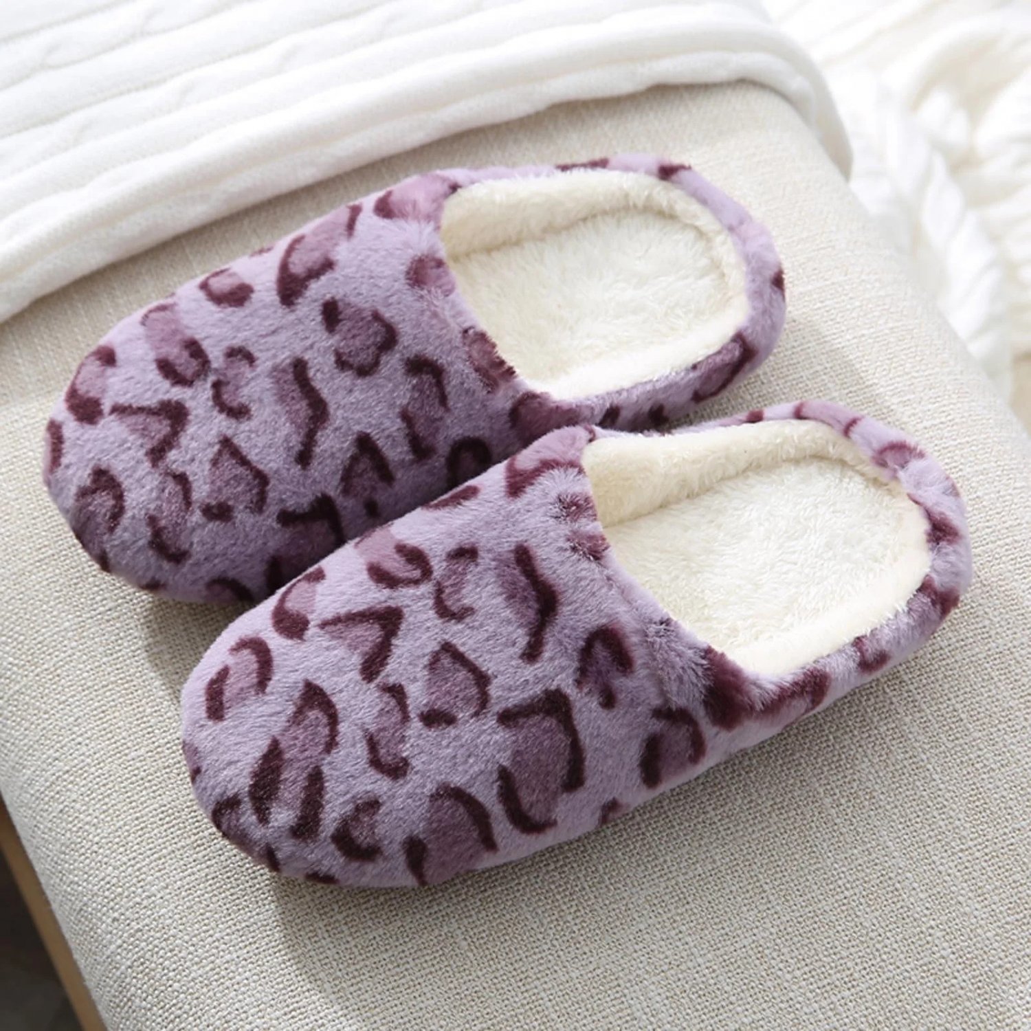Soft Sole Silent Suede Slippers Non-slip Wooden Floor Indoor Cotton Slippers Good Shoes for Women
