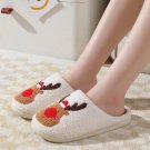 Christmas Reindeer Slippers Soft Plush Comfy House Slippers Winter Warm Slip