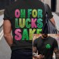Men's St. Patrick's Day Oh For Lucks Sake Clover Print T-Shirt