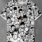 Men's Old School Hip-Hop Legends Art Print T-Shirt