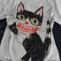 Men's Horror Cat Crayon Art Print Casual T-Shirt