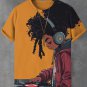 Men's Afro Music Lover Print Casual T-Shirt