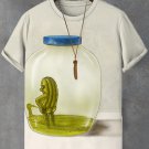 Men's Funny Canned Pickle Graphic Print Casual T-Shirt