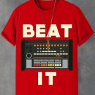 Men's Beat It Vintage Music Art Print Cotton Casual T-Shirt