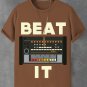 Men's Beat It Vintage Music Art Print Cotton Casual T-Shirt